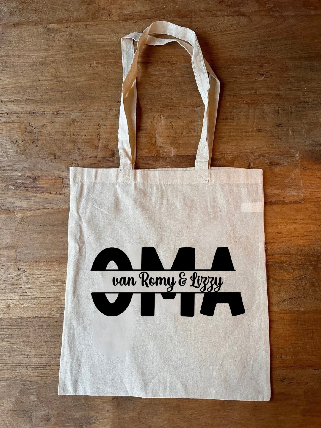 Canvas tas met namen