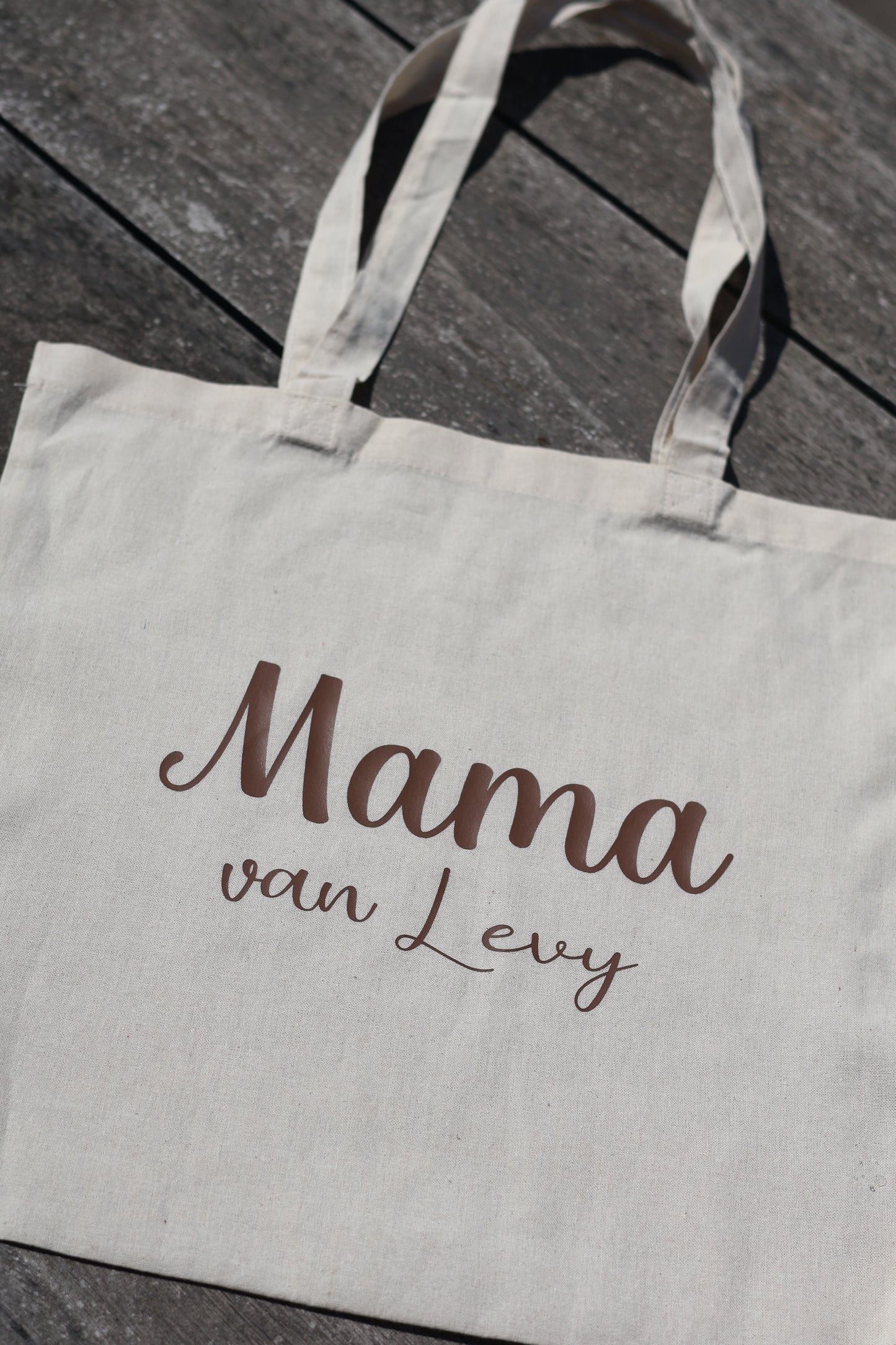 Canvas tas gepersonaliseerd met namen
