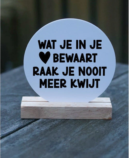 Wens cirkels 'wat je in je hart bewaart raak je nooit meer kwijt'