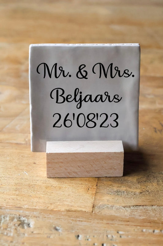 Tegeltje | Mr & Mrs