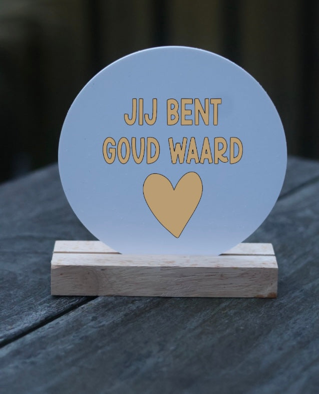 Wens cirkels 'jij bent goud waard'