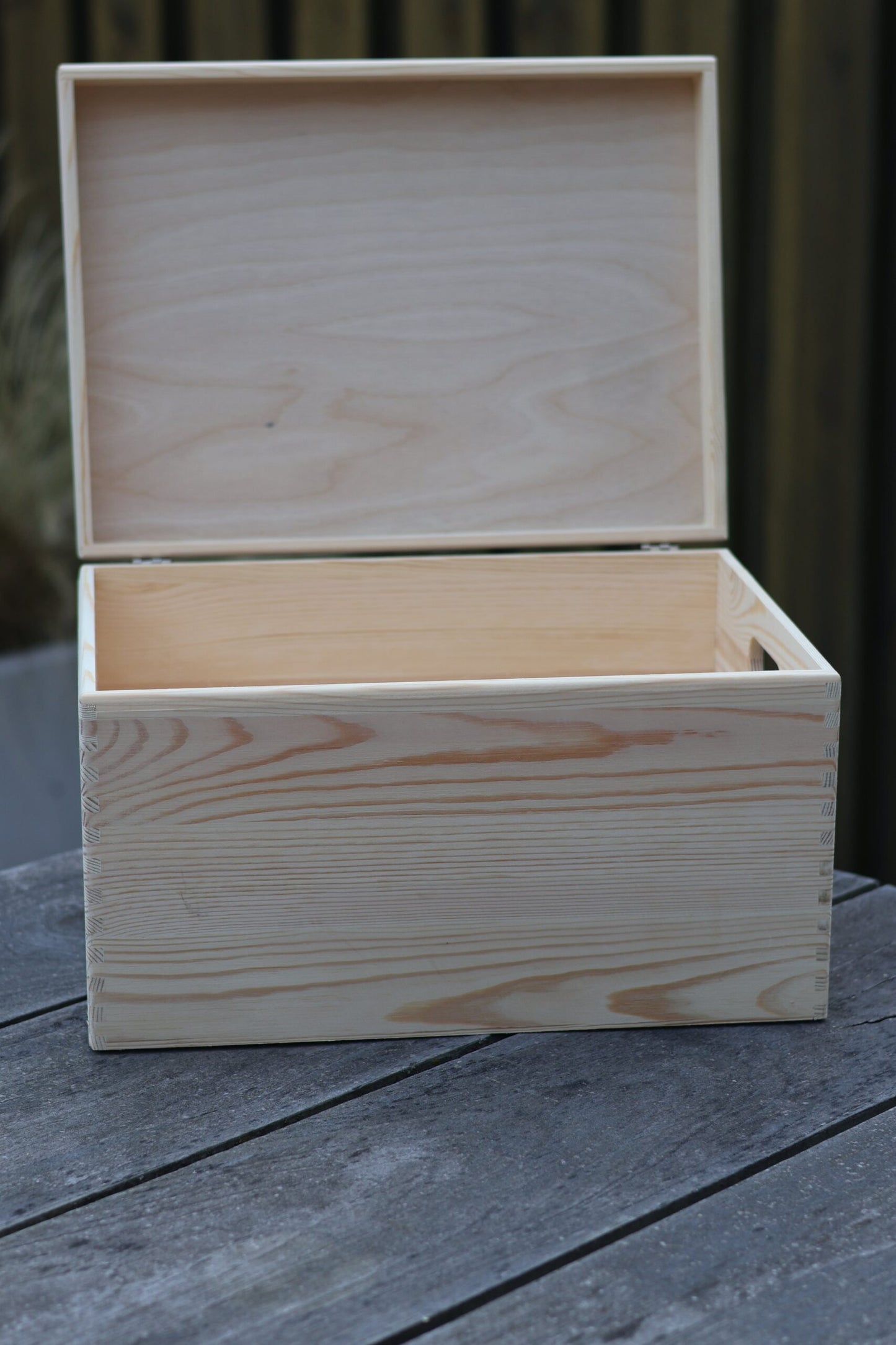 Houten memorybox bruiloft met tekst