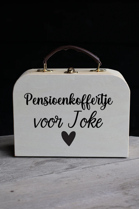 Houten koffertje 'pensioenkoffertje'