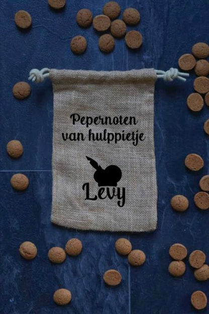 Pepernoten zakje ‘pepernoten van hulppietje’