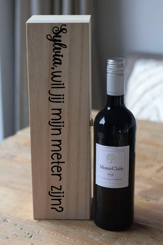 Houten wijnkist "meter of peter"