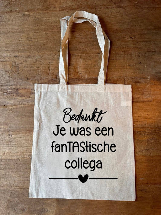 Canvas tas “bedankt collega”