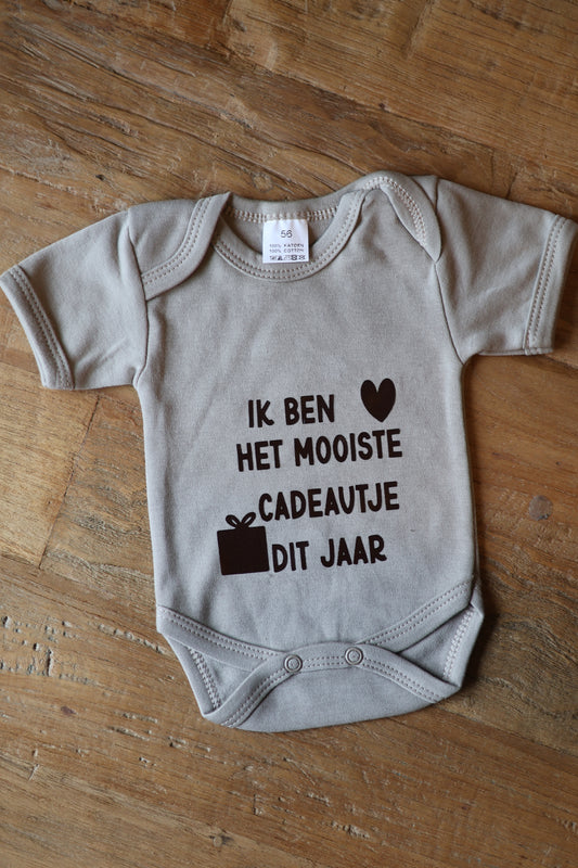 Romper "Ik ben het mooiste cadeautje dit jaar"