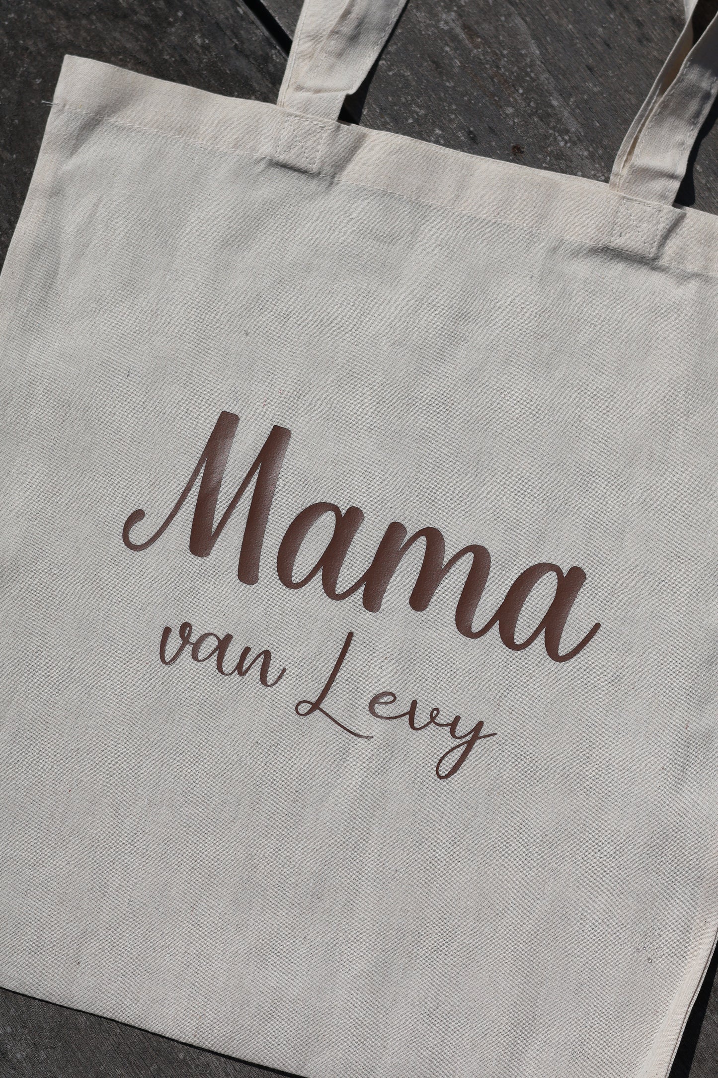 Canvas tas gepersonaliseerd met namen