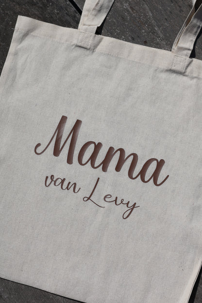 Canvas tas gepersonaliseerd met namen