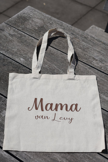 Canvas tas gepersonaliseerd met namen