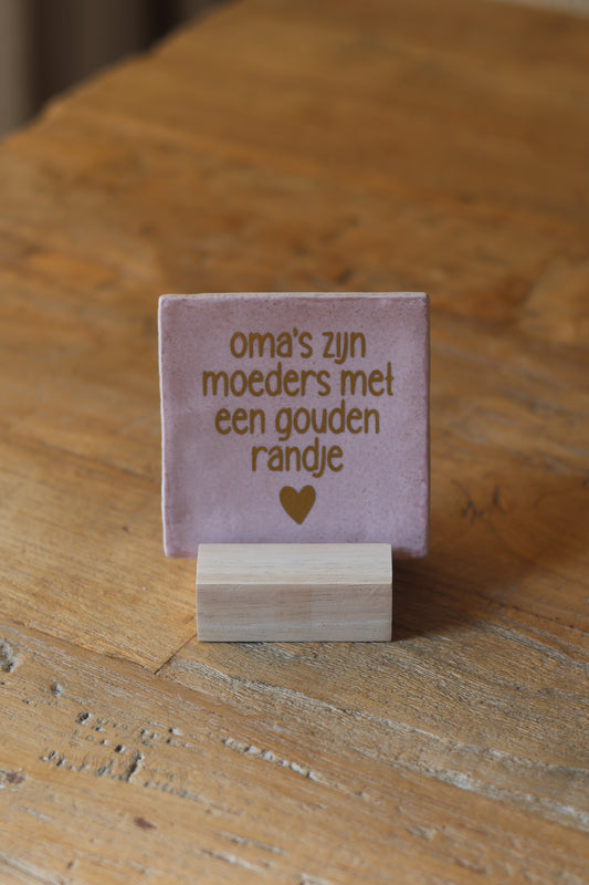 Tegeltje | oma's gouden randje
