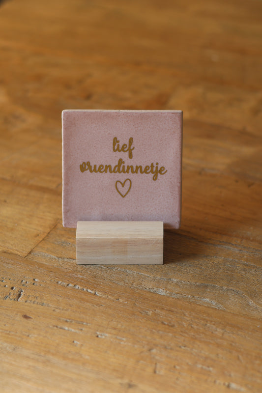 Tegeltje | Lief vriendinnetje