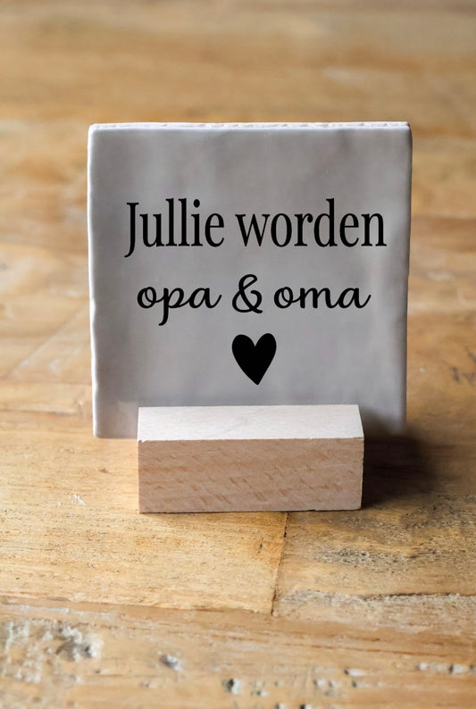 Tegeltje | Jullie worden - zwangerschapsaankondiging